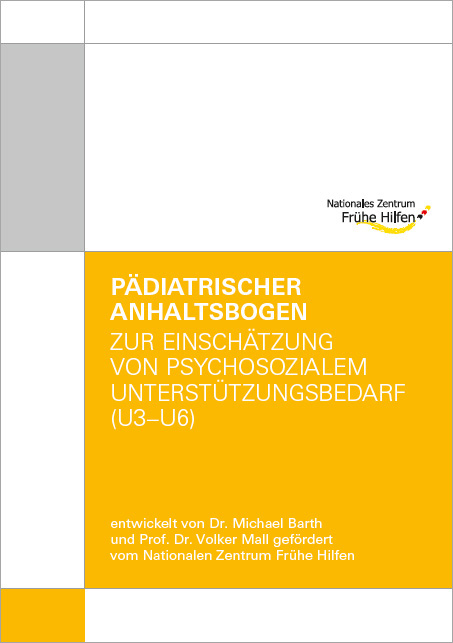 Broschüre Pädiatrischer Anhaltsbogen zur Einschätzung von psychosozialem Unterstützungsbedarf (U3-U6)