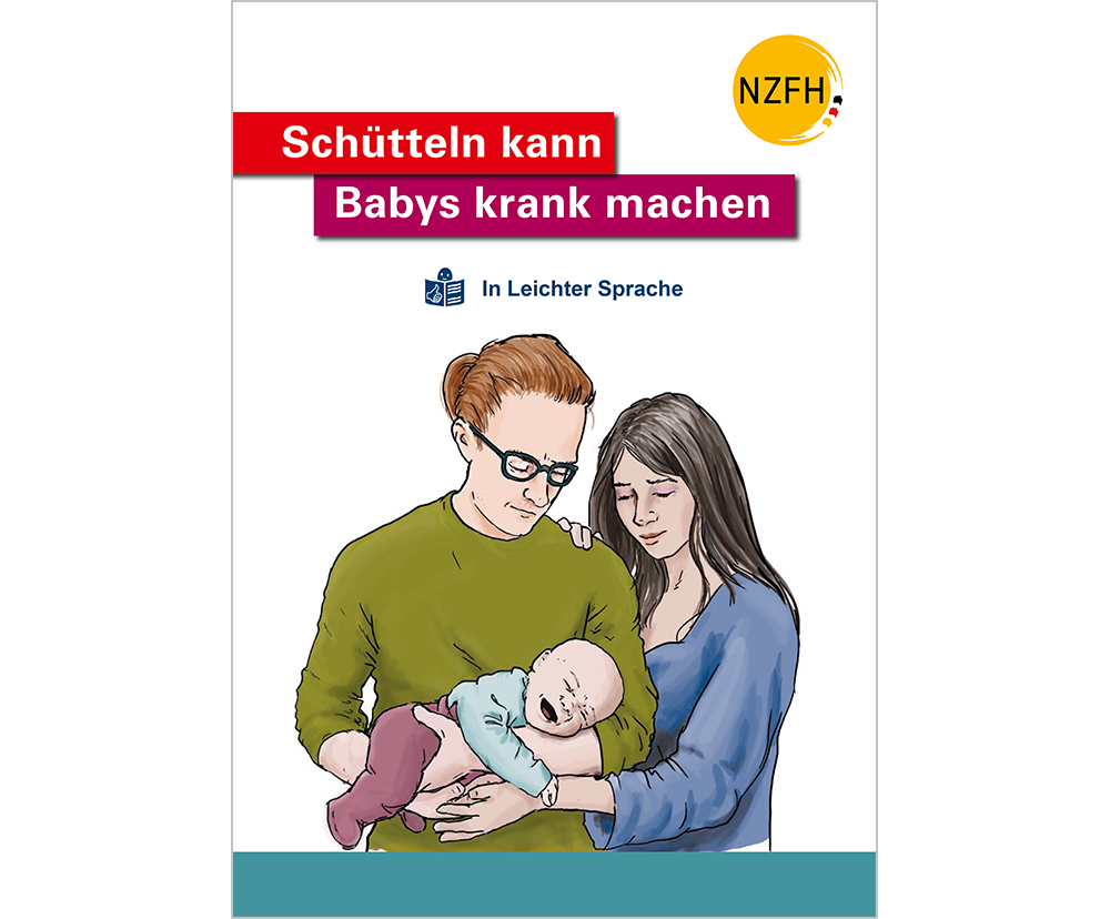 Das Bild zeigt eine Vorschau des Mediums "Schütteln kann Babys krank machen – in Leichter Sprache"