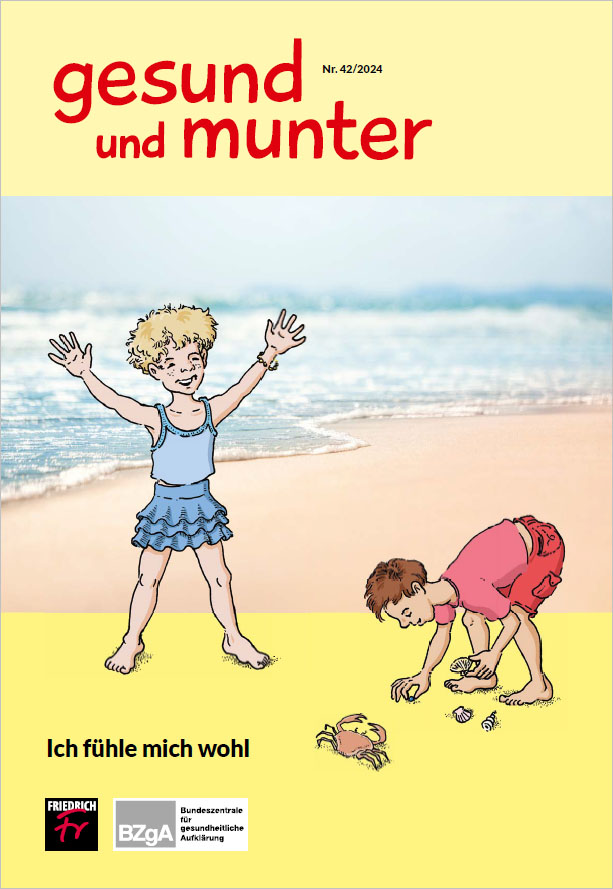 Das Bild zeigt eine Vorschau des Mediums "gesund und munter - Heft 42: Ich fühle mich wohl"