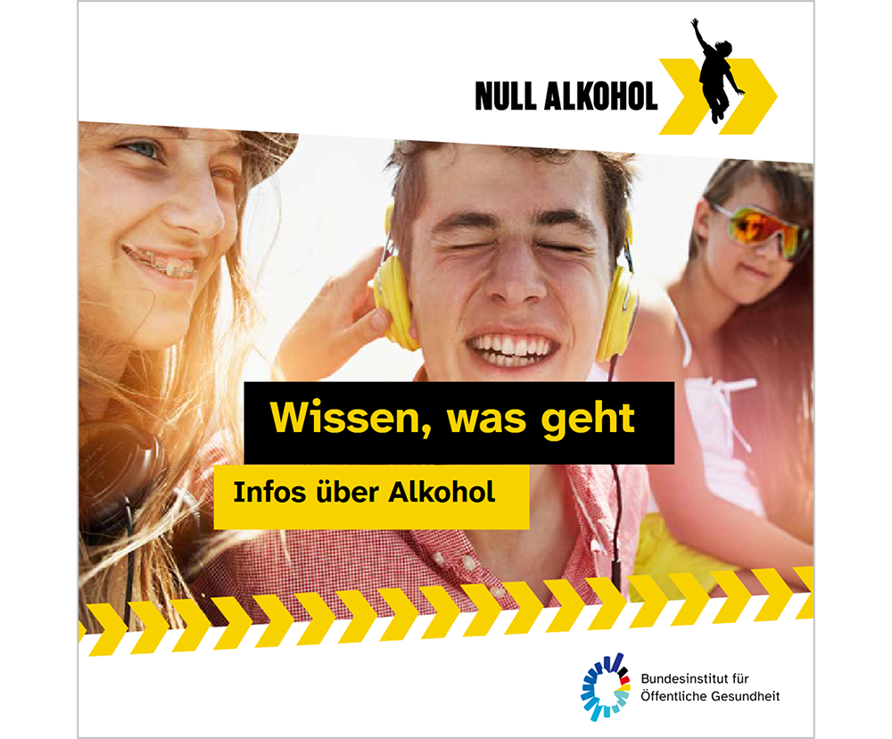 Broschüre Null Alkohol - Voll Power: Jugendbroschüre "Wissen was geht"
