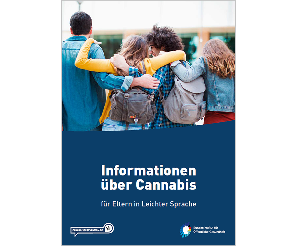 Das Bild zeigt eine Vorschau des Mediums "Elterninfo "Cannabis" - Leichte Sprache"