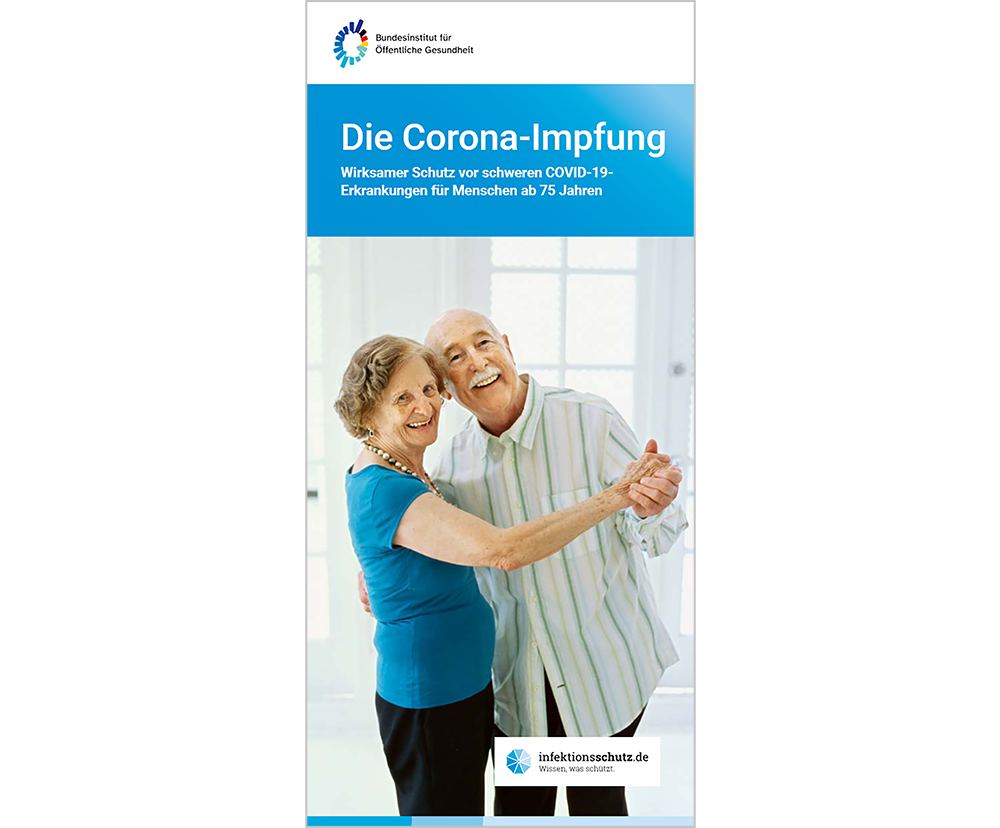 Das Bild zeigt eine Vorschau des Mediums "Die Corona-Impfung für Menschen ab 75 Jahren-Deutsch"