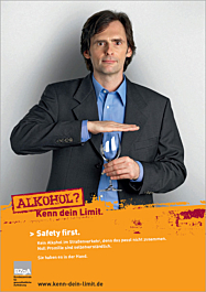 Plakat "Alkohol? Kenn dein Limit." - Motiv Knut Plakat "Alkohol? Kenn dein Limit." - Motiv Knut
