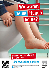 Plakat "Wo waren deine Hände heute?" - Motiv Kind Plakat "Wo waren deine Hände heute?" - Motiv Kind