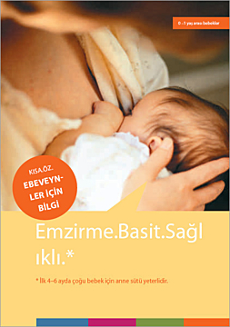 Broschüre KURZ.KNAPP. - Faltblatt Stillen.Einfach.Gut. - Türkisch