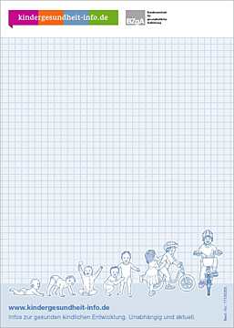 Block www.kindergesundheit-info.de - Notizblock "Entwicklung"