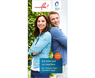 Broschüre Ja, ich werde rauchfrei - Die 10 besten Tipps zum Rauchstopp in leichter Sprache
