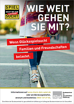 Postkarte A6 Glücksspielsucht Angehörige