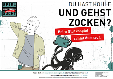 Plakat Glücksspielsucht Jugendliche, quer