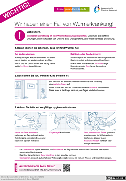 Plakat - Wir haben einen Fall von Wurmerkrankung! - A4