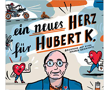 Das Bild zeigt eine Vorschau des Mediums "Graphic Novel "Ein neues Herz für Hubert K.""