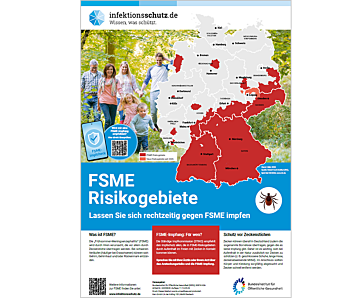 Das Bild zeigt eine Vorschau des Mediums "FSME-Risikogebiete in Deutschland"
