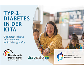 Das Bild zeigt eine Vorschau des Mediums "Infokarte „Typ-1-Diabetes in der Kita“"