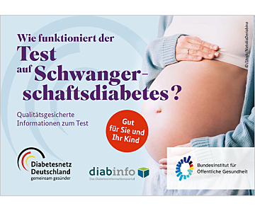 Das Bild zeigt eine Vorschau des Mediums "Infokarte "Test auf Schwangerschaftsdiabetes""
