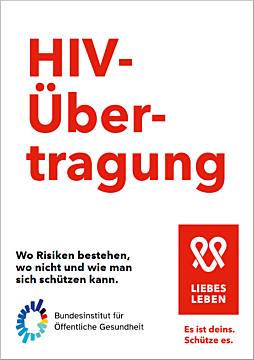 Das Bild zeigt eine Vorschau des Mediums "HIV-Übertragung. Wo Risiken bestehen, wo nicht und wie man sich schützen kann."