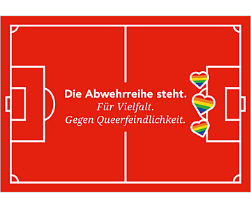 LIEBESLEBEN-Postkarte »Die Abwehrreihe steht«
