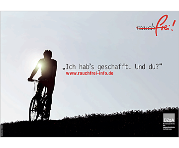 Plakat "Wir sind rauchfrei!" - Motiv "Rad"