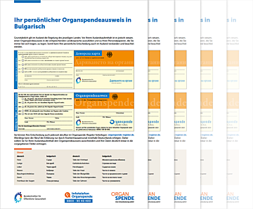 Der Organspendeausweis in verschiedenen Sprachen