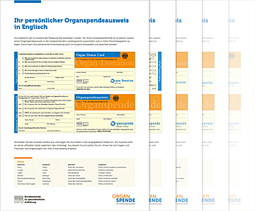 PDF Der Organspendeausweis in verschiedenen Sprachen