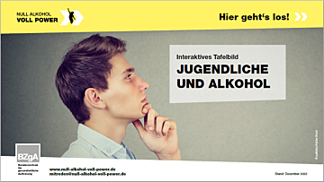Das Bild zeigt eine Vorschau des Mediums "Interaktives Arbeitsblatt/Tafelbild: Jugendliche und Alkohol"