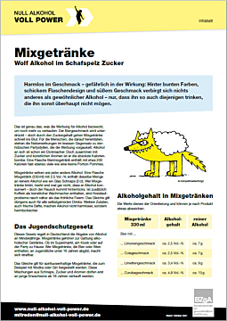 Das Bild zeigt eine Vorschau des Mediums "Infoblatt: Mixgetränke"