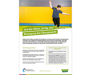 Das Bild zeigt eine Vorschau des Mediums "Auf die Plätze, fertig, los! Bewegung bei Übergewicht"