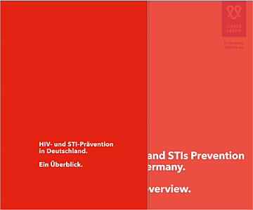 Das Bild zeigt eine Vorschau der Broschüre Dokumentation »HIV- und STI-Prävention in Deutschland. Ein Überblick.«