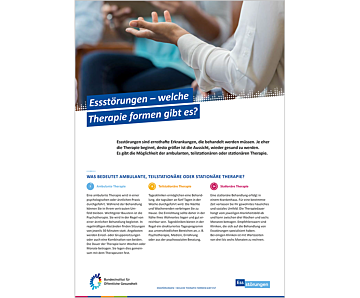 PDF Themenblatt: Essstörungen – welche Therapieformen gibt es?