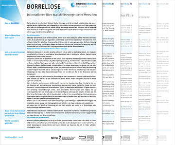 Das Bild zeigt eine Vorschau des Mediums "Erregersteckbrief Borreliose"