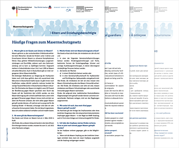 PDF Merkblatt: Häufige Fragen zum Masernschutzgesetz