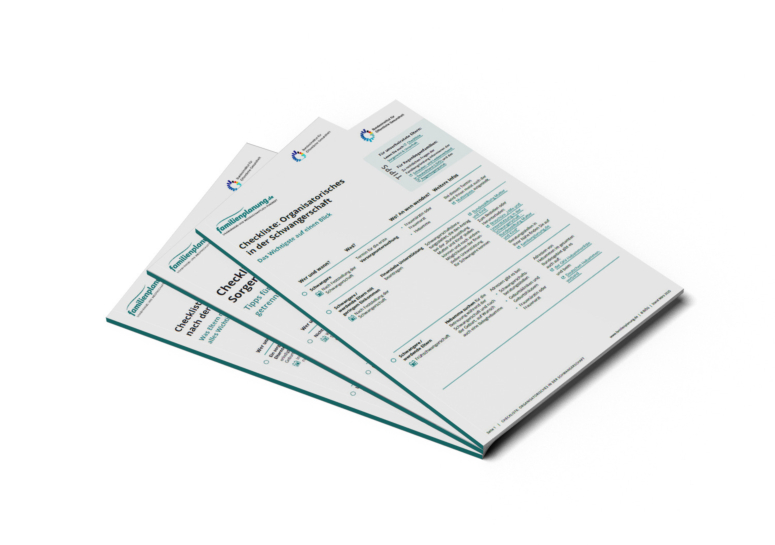 Das Bild zeigt eine Vorschau des Mediums "Familienplanung Checklisten"