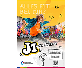 Das Bild zeigt eine Vorschau des Mediums "Plakat „J1- Lass checken!“"