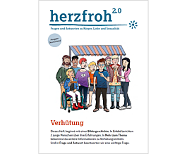 Das Bild zeigt eine Vorschau des Mediums "herzfroh 2.0 Themenheft Verhütung"