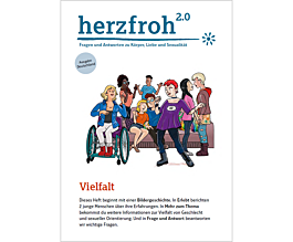 Das Bild zeigt eine Vorschau des Mediums "herzfroh 2.0 Themenheft Vielfalt"