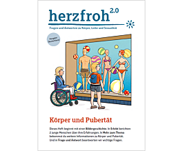 Das Bild zeigt eine Vorschau des Mediums "herzfroh 2.0 Themenheft Körper und Pubertät"