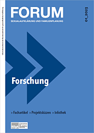 Das Bild zeigt eine Vorschau des Mediums "Forum Sexualaufklärung und Familienplanung, Heft 1-2023: Forschung"