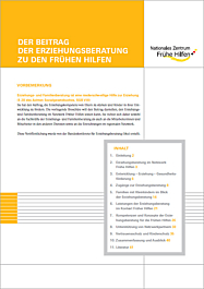 Fachheft Impulspapier - Der Beitrag der Erziehungsberatung zu den Frühen Hilfen.