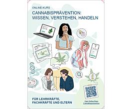 Infoblatt Onlinekurs Cannabis für Lehr- und Fachkräfte