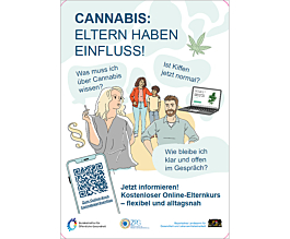 Infoblatt Onlinekurs Cannabis für Eltern