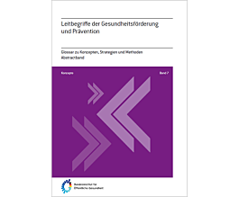 Das Bild zeigt eine Vorschau des Mediums "Konzepte, Band 7: Leitbegriffe der Gesundheitsförderung und Prävention. Glossar zu Konzepten, Strategien und Methoden. Abstractband"
