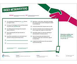 Das Bild zeigt eine Vorschau des Mediums "Medienvertrag: Mitmachangebot  Ernährung - Bewegung - Stressregulation"
