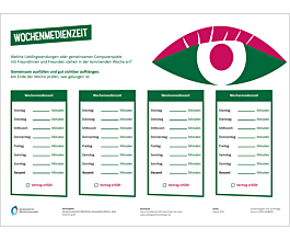Das Bild zeigt eine Vorschau des Mediums "Wochenmedienzeit: Mitmachangebot  Ernährung - Bewegung - Stressregulation"