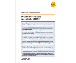 Das Bild zeigt eine Vorschau des Mediums "Faktenblatt: Willkommensbesuche in den Frühen Hilfen"