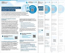 Das Bild zeigt eine Vorschau des Mediums "Die Corona-Schutzimpfung – wirksam und sicher!"