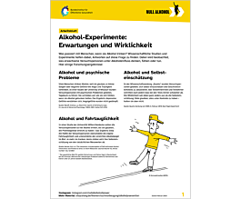 Das Bild zeigt eine Vorschau des Mediums "Alkohol-Experimente: Erwartungen und Wirklichkeit"