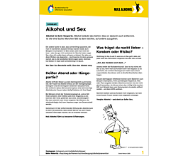 Das Bild zeigt eine Vorschau des Mediums "Infoblatt: Alkohol und Sex"