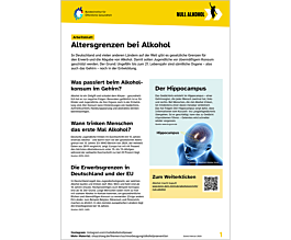 Das Bild zeigt eine Vorschau des Mediums "Arbeitsblatt: Altersgrenzen bei Alkohol"
