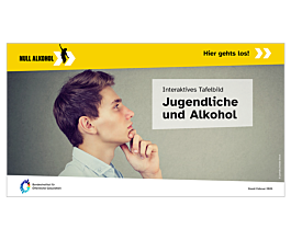 Das Bild zeigt eine Vorschau des Mediums "Interaktives Arbeitsblatt/Tafelbild: Jugendliche und Alkohol"