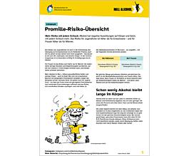 Das Bild zeigt eine Vorschau des Mediums "Infoblatt: Promille-Risiko-Übersicht"