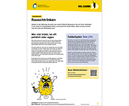 Das Bild zeigt eine Vorschau des Mediums "Arbeitsblatt: Rauschtrinken"